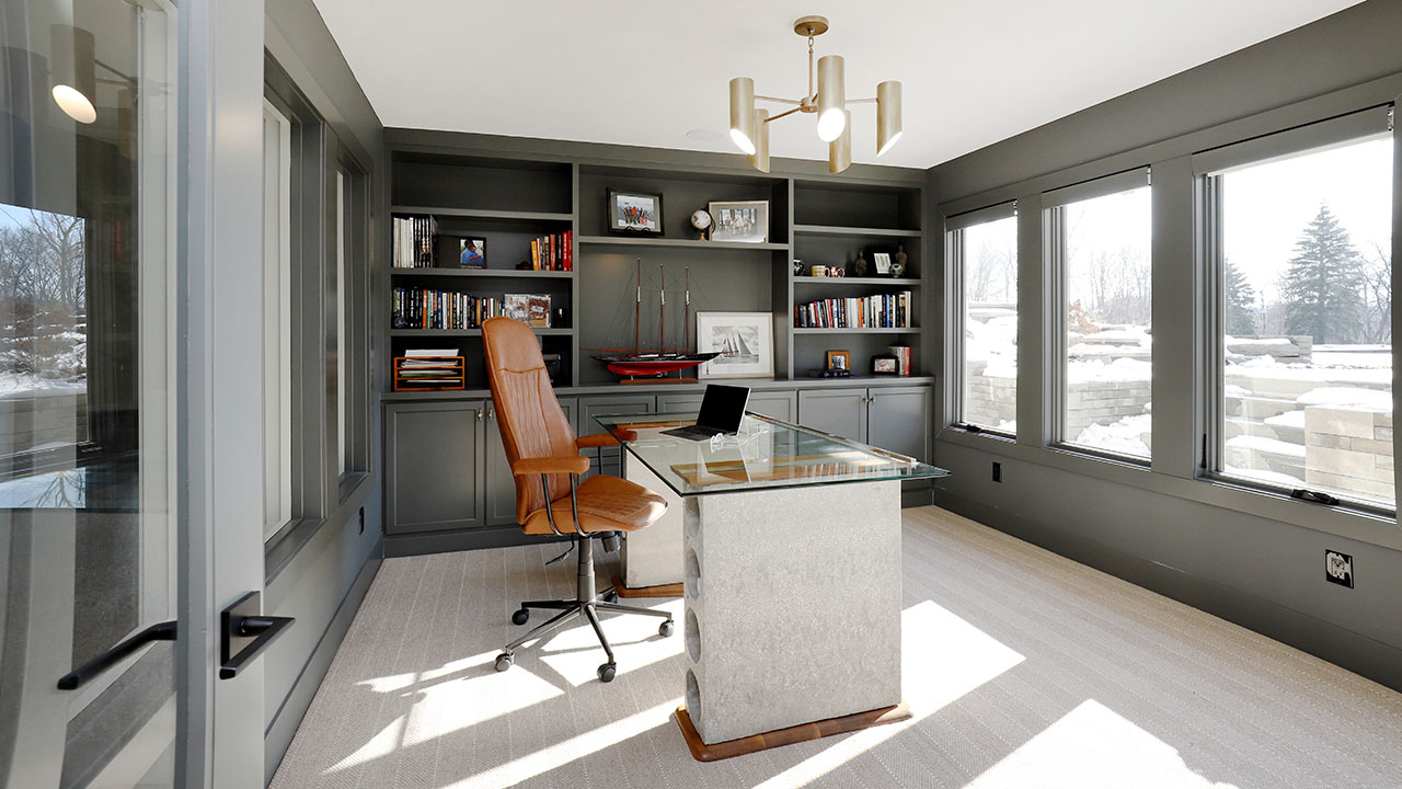 Grand Rapids Mi Custom Home Office Cabinet Builders